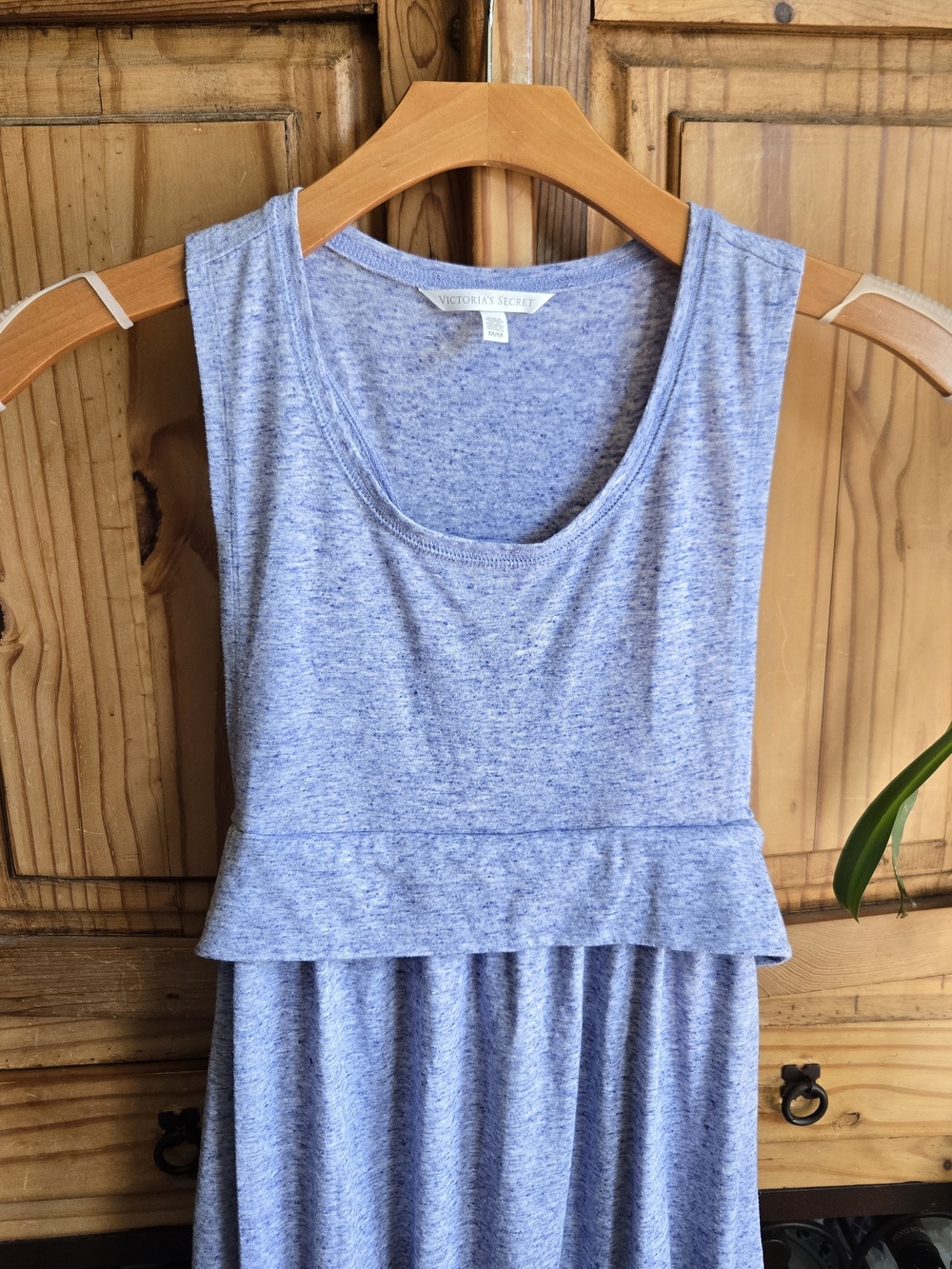 Victoria's Secret Heathered Blue Sleeveless Peplum Dress